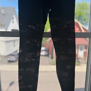 Lululemon Athletica Black Lace Sheer Leggings Size 6